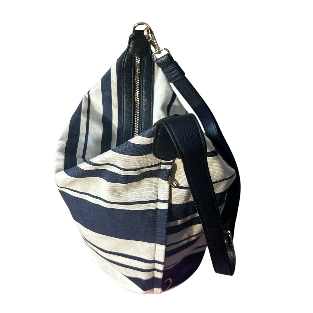Striped Navy and White Women's Bag